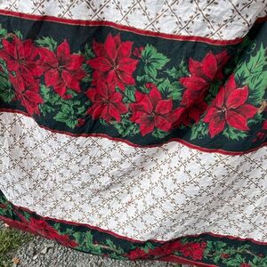 Charter Club Red and Green Floral Cotton tablecloth